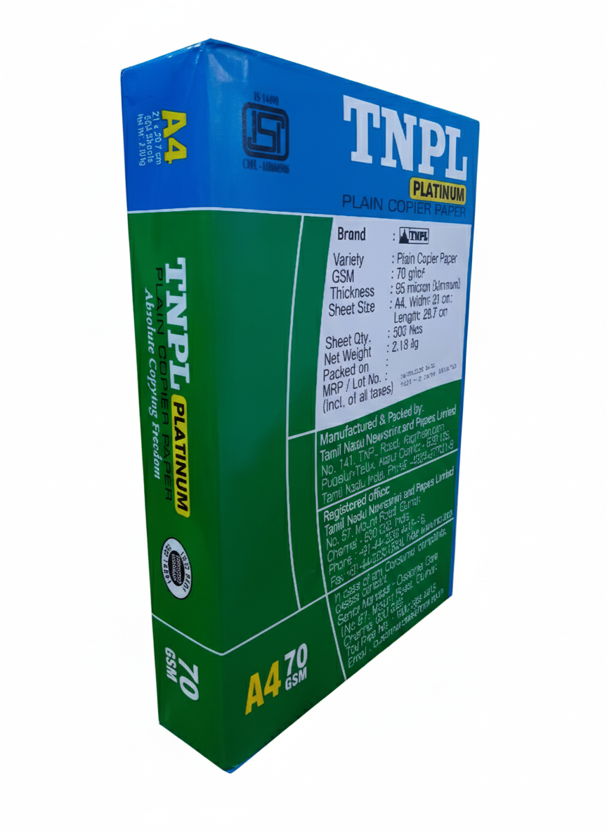 TNPL Platinum -A4, 70 GSM, 500 Sheets